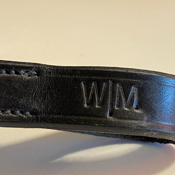 Black Leather Equestrian Bridle Browband - Clear and Blue Crystals - Cob - Picture 10 of 10